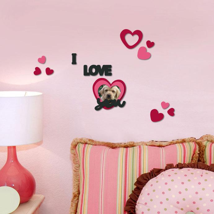 立体 3D ウォールステッカー ハート I Love You おしゃれ 高級感
