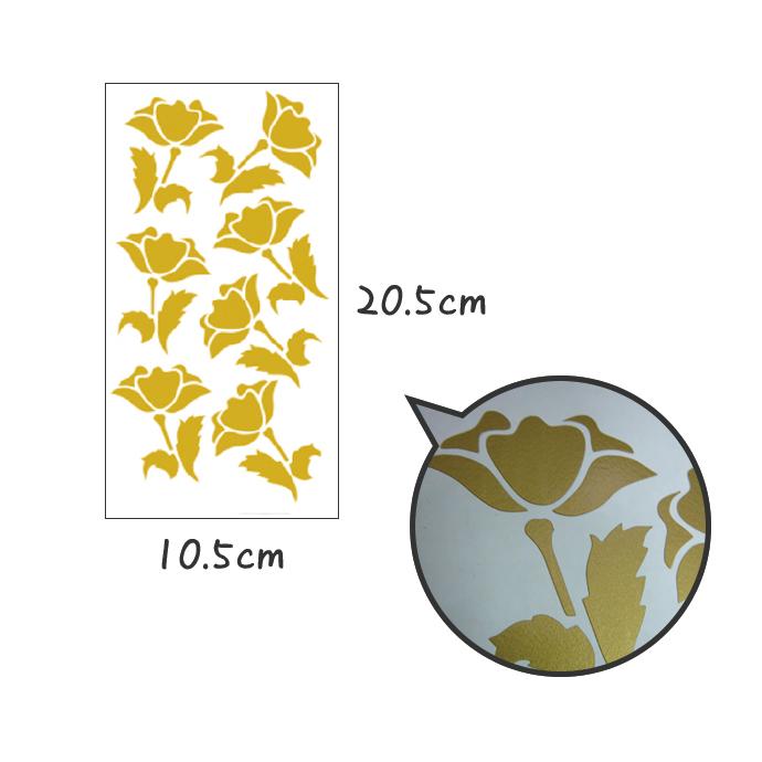 耐水 転写シール ゴールド DIY インテリアステッカー : 英国雑貨