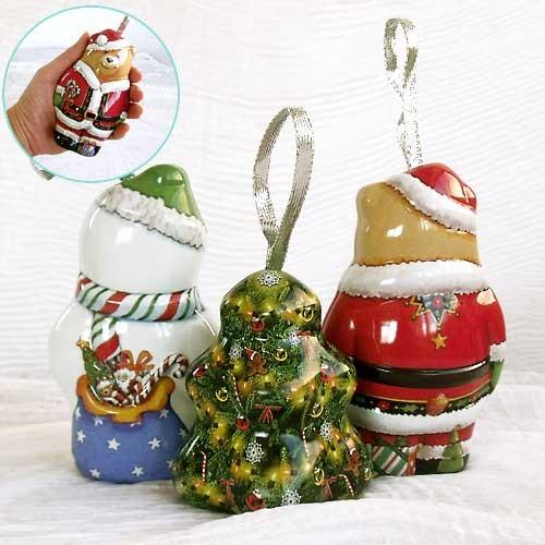 クリスマスティン缶 クリスマスツリー・雪だるま・サンタベア 小型