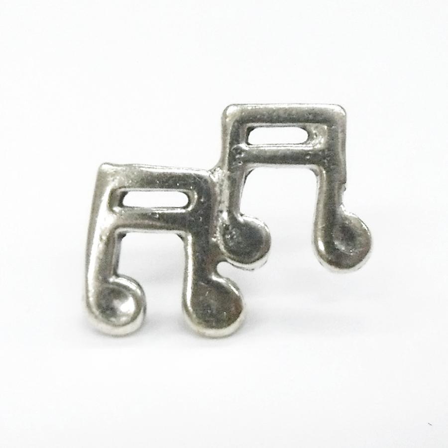 シルバー ピンバッジ 音符 イタリア製 I GEMELLI : 英国雑貨トゥーシェ