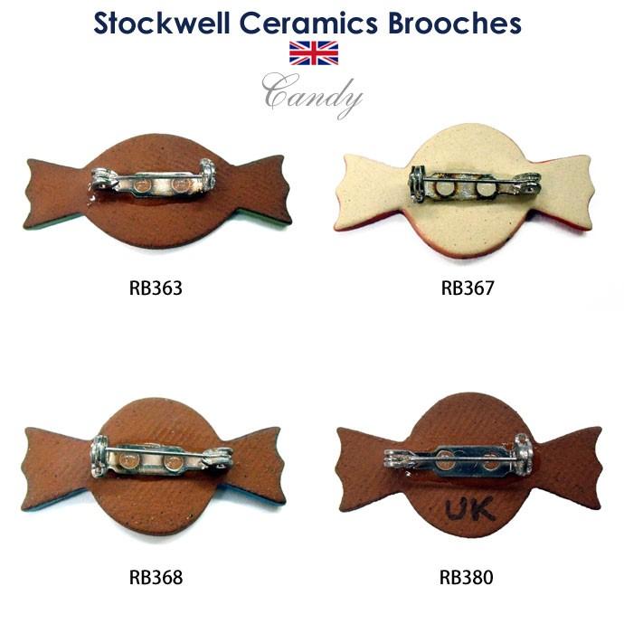英国製 陶器 ブローチ ウィリアムモリス キャンディ Stockwell Ceramics 在庫限り |  | 01