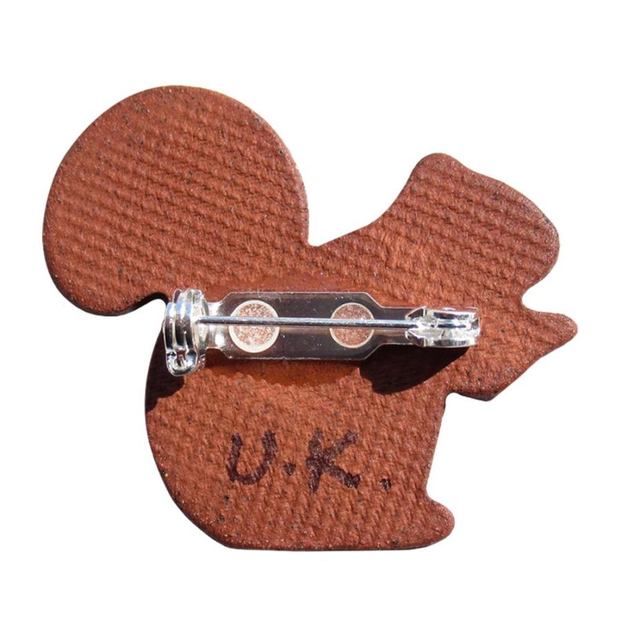 英国製 陶器 ブローチ ウィリアムモリス 栗鼠 ブルー RH571 Stockwell Ceramics |  | 01