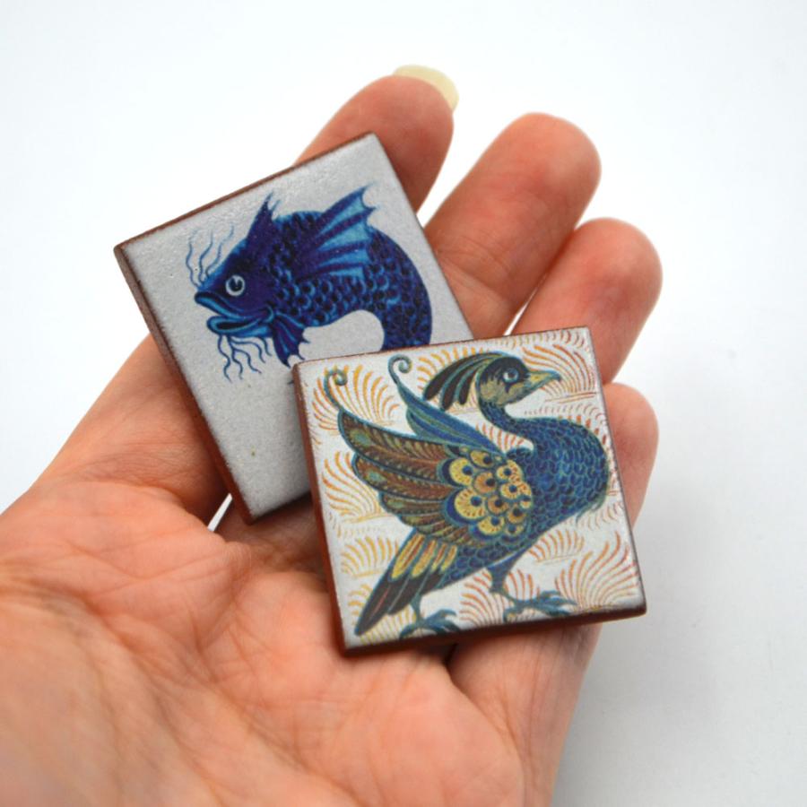 英国製 陶器 ブローチ ウィリアム・ド・モーガン 魚 RH596 Stockwell Ceramics |  | 03