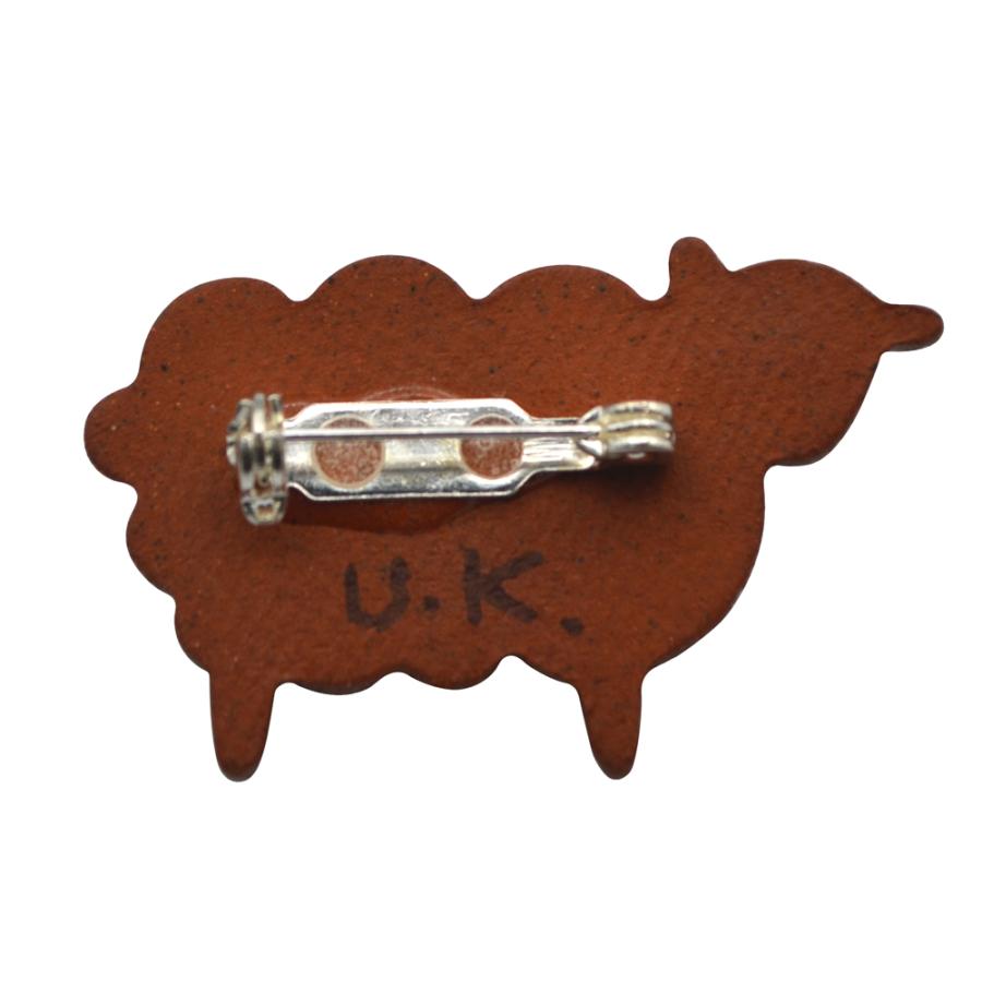 英国製 陶器 ブローチ ウィリアムモリス 羊 RZ3 Stockwell Ceramics |  | 01