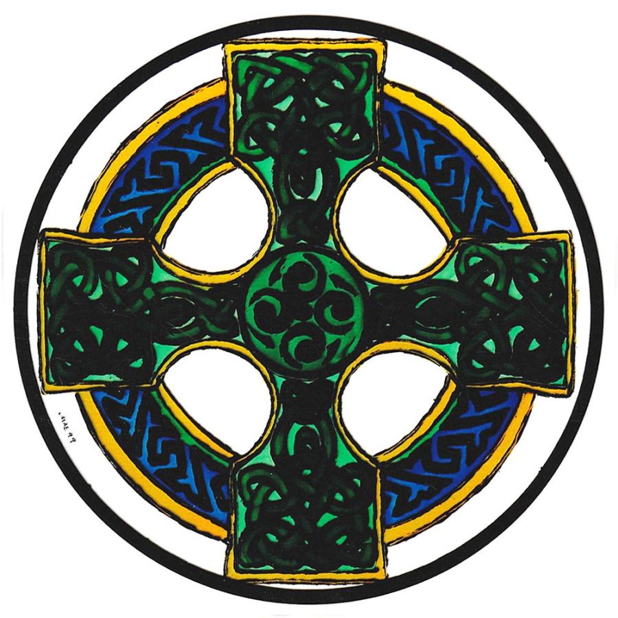 ステンドグラス シール ケルトクロス 十字架 英国製 | 