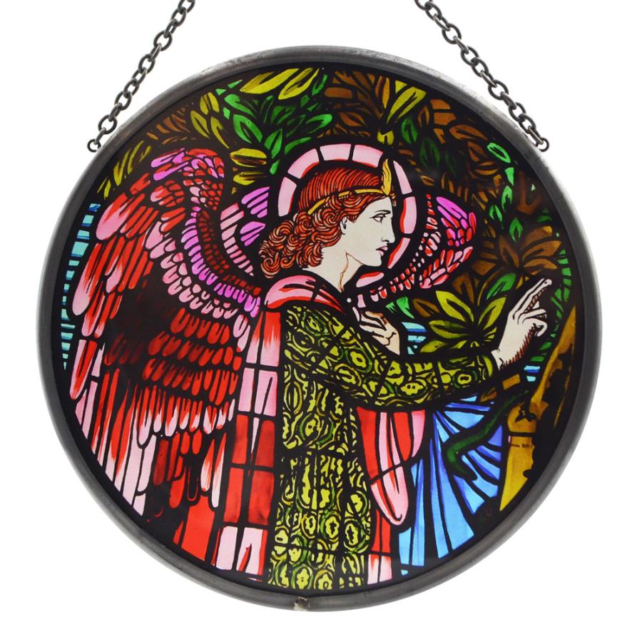 英国製 ステンドグラス 受胎告知 大天使ガブリエル ウィリアム・モリス