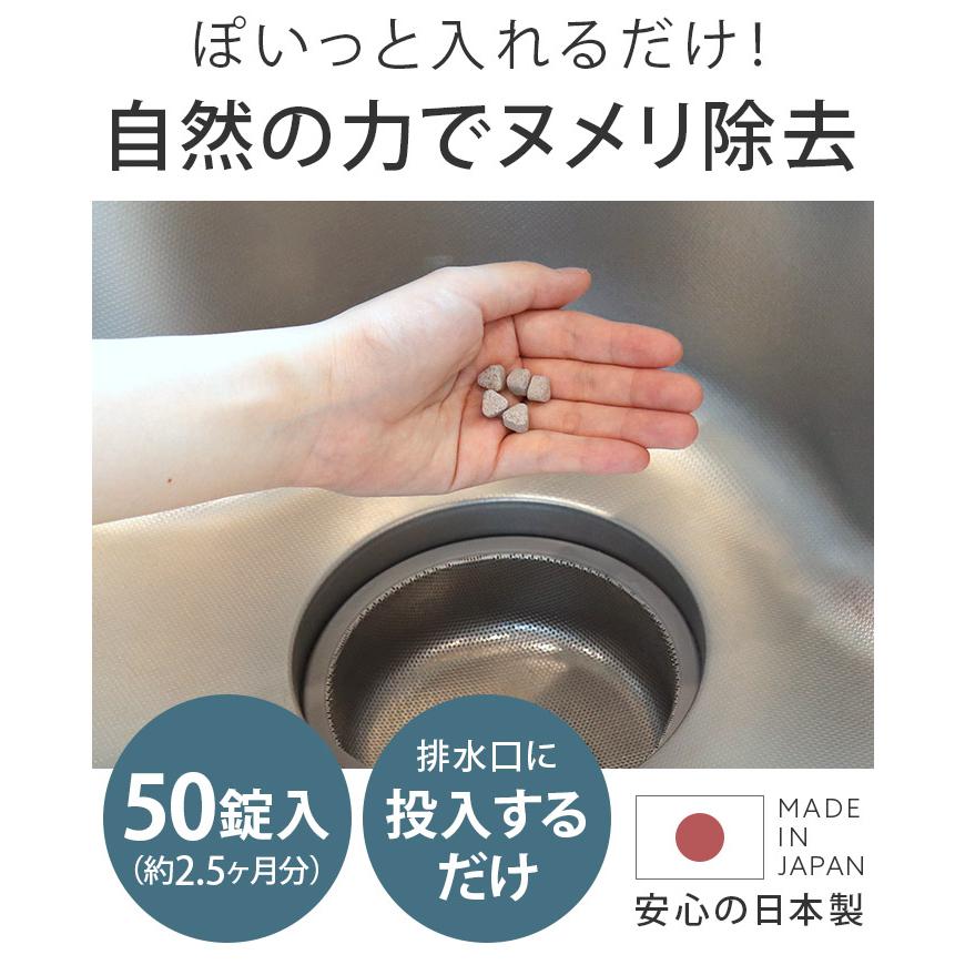 排水管用 ヌメリ 消臭 洗浄剤 ＜BB菌＞ 50錠入 with BIO 日本製 送料無料 | ブランド登録なし | 02