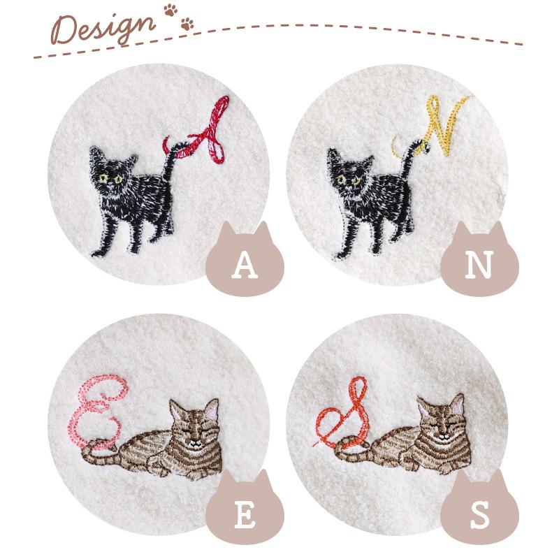 今治タオル（imabari towel） ＜ギフトラッピング済＞ 猫イニシャル