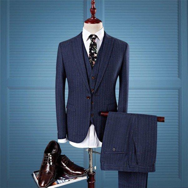 大人気 パーティー ジャケット ベスト スラックス スーツ 1つボタン 入学 就職 スーツ 結婚式 紳士服 フォーマル カジュアルスーツ メンズ スリーピーススーツ ビジネススーツ 3点 礼服 ビジネススーツ