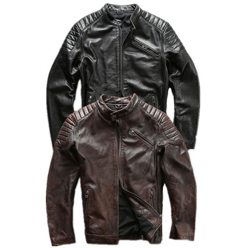 珍しい 牛革ジャケット メンズ 革ジャン 本革バイクジャケット レザージャケット 本革 革ジャケット 牛革 本革ジャケット メンズ ジャケット Luxon Com