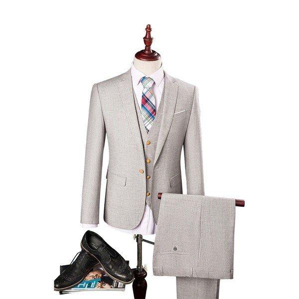 最新発見 カジュアルスーツ メンズ ビジネススーツ スーツセットアップ スリーピーススーツ 1ボタンスーツ スーツ パーティー メンズ スーツ ベスト パンツ ジャケット スリム 二次会 結婚式 通勤 ビジネススーツ