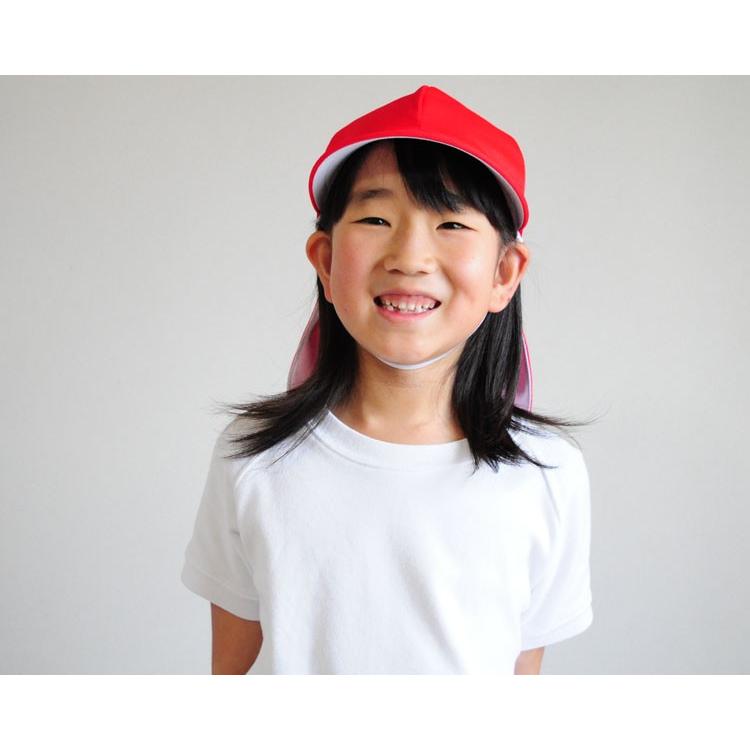 赤白帽 赤白帽子 日よけ 日よけ付き たれ付き 紅白帽 運動会 小学校 帽子 帽子屋 峠 通販 Yahoo ショッピング