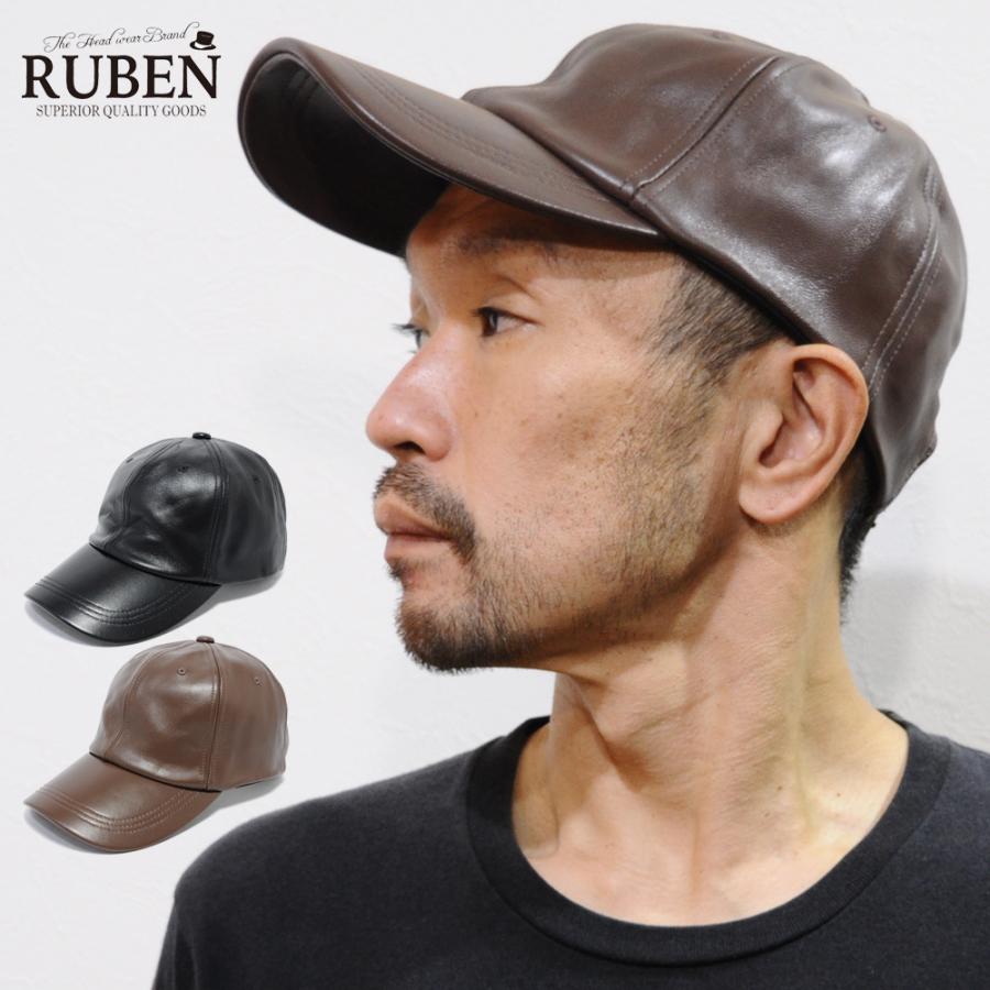 Ruben 帽子 キャップ メンズ レディース レザー 羊革 ルーベン : 帽子