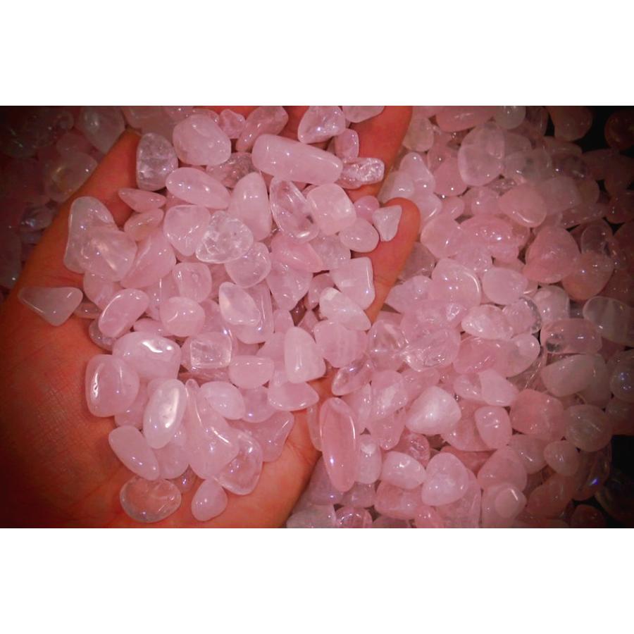 天然ローズクォーツ水晶チップ Lサイズ 2キロ入り 超綺麗 146e11