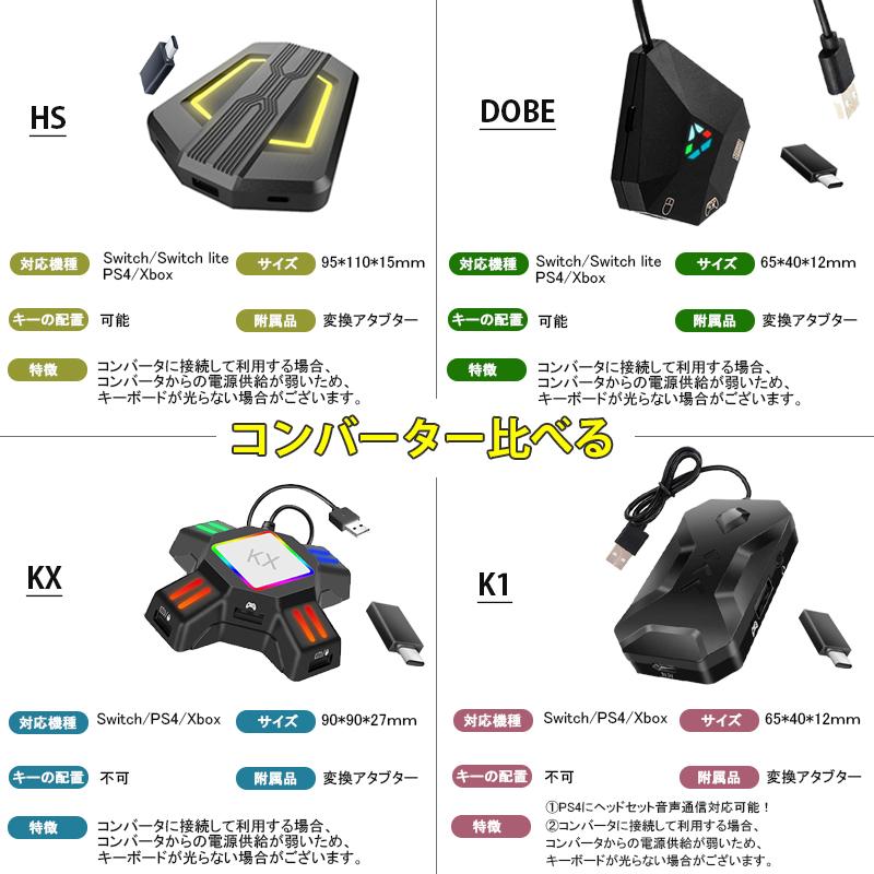 コンバーター Switch Switch Lite Ps4 Ps3 Xbox 日本語説明書付き Hs Sw315 Dobe Kx K1 Tvゲーム機のキーボードとマウス使用に 設定簡単 送料無料 A005 近未来電子問屋 通販 Yahoo ショッピング