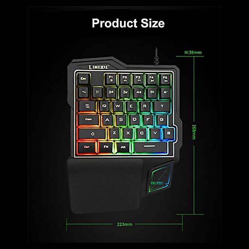 ゲーム2点セット 片手ゲーミングキーボード ゲーミングマウス windows