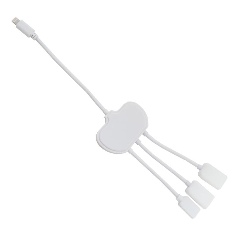 iPhone/iPad対応 OTGケーブル Lightning 給電 USB2ポート ハブ iPhone/iPad対応 OTGケーブル Lightning 給電 USB2ポート ハブ