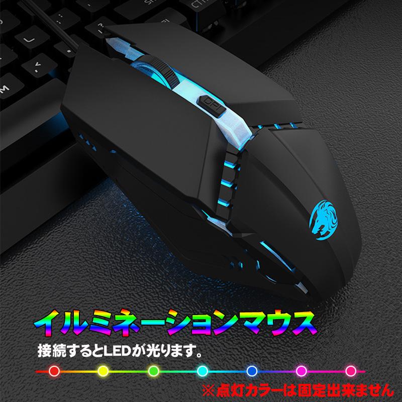 ゲーミングキーボード マウスセット [GX300] 有線 使いやすい 打ち