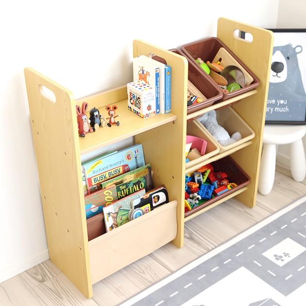 絵本ラック 絵本棚 子供部屋収納 2wayブック 小物収納 Bk オシャレな収納 こどもと暮らし 通販 Yahoo ショッピング