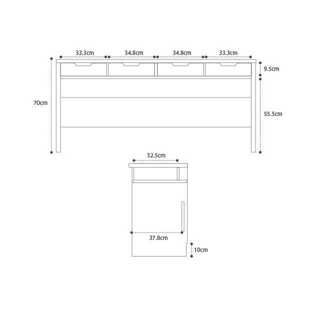 シンプル 学習デスク こどもと暮らしオリジナル Curio Life ロングデスク 引出し付き ウォルナット _rrf シンプル 学習デスク ウォルナット 5×7 兄弟