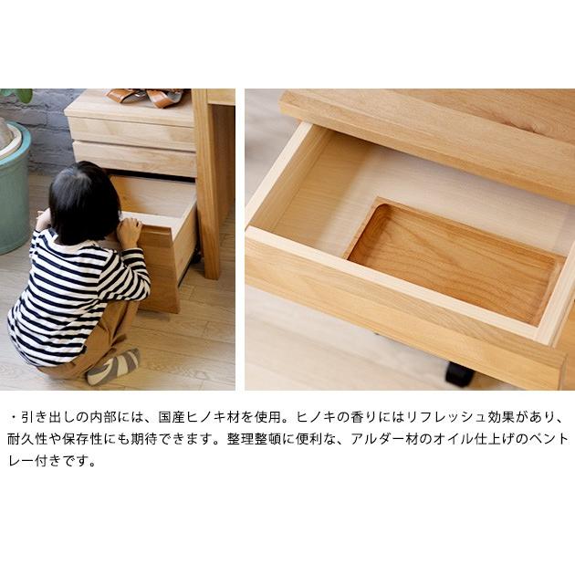 d*d様 杉工場　3段引き出しワゴン キャスター付き　国産　子ども机 d*d様 杉工場 3段引き出しワゴン キャスター付き 国産 子ども机 d