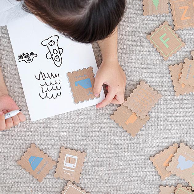 木のおもちゃ 木製 おもちゃ 英語 Dou Abc Stamp Abc スタンプ ラッピング対応 Ka オシャレな収納 こどもと暮らし 通販 Yahoo ショッピング