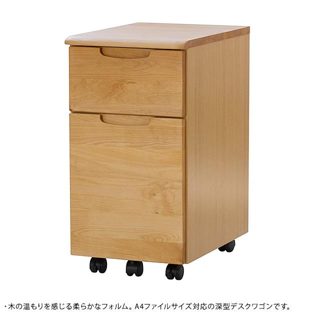 デスクワゴン 学習机 フルオープンレール キャスター付き ISSEIKI 一生
