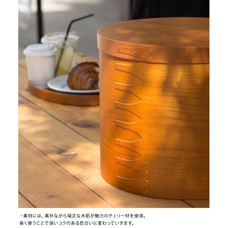 収納ボックス ふた付き 深い 天然木製 シェーカーラウンドボックス L