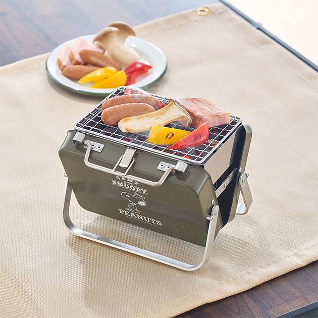 ★超美品 アウトドア用品セット アウトドア グリル 折りたたみ 小型 LOGOS ロゴス SNOOPY Beagle