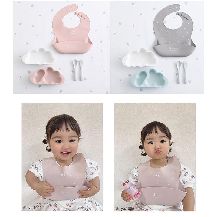 お食事エプロン 赤ちゃん ベビー こども ごはん お食事　離乳食 前掛け よだれかけ 食洗器可能 I LOVE BABY アイラブベビー シリコンビブ　収納ケース付き | I LOVE BABY | 11