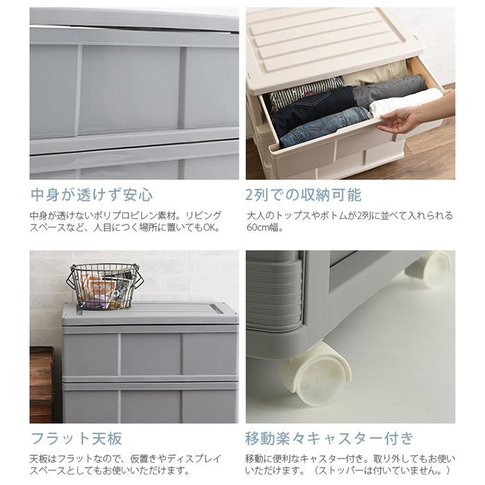チェスト 衣装ケース 収納ケース おしゃれ キャスター付き収納ケース 3段 ワイド 幅60cm Mga 2308 オシャレな収納 こどもと暮らし 通販 Yahoo ショッピング