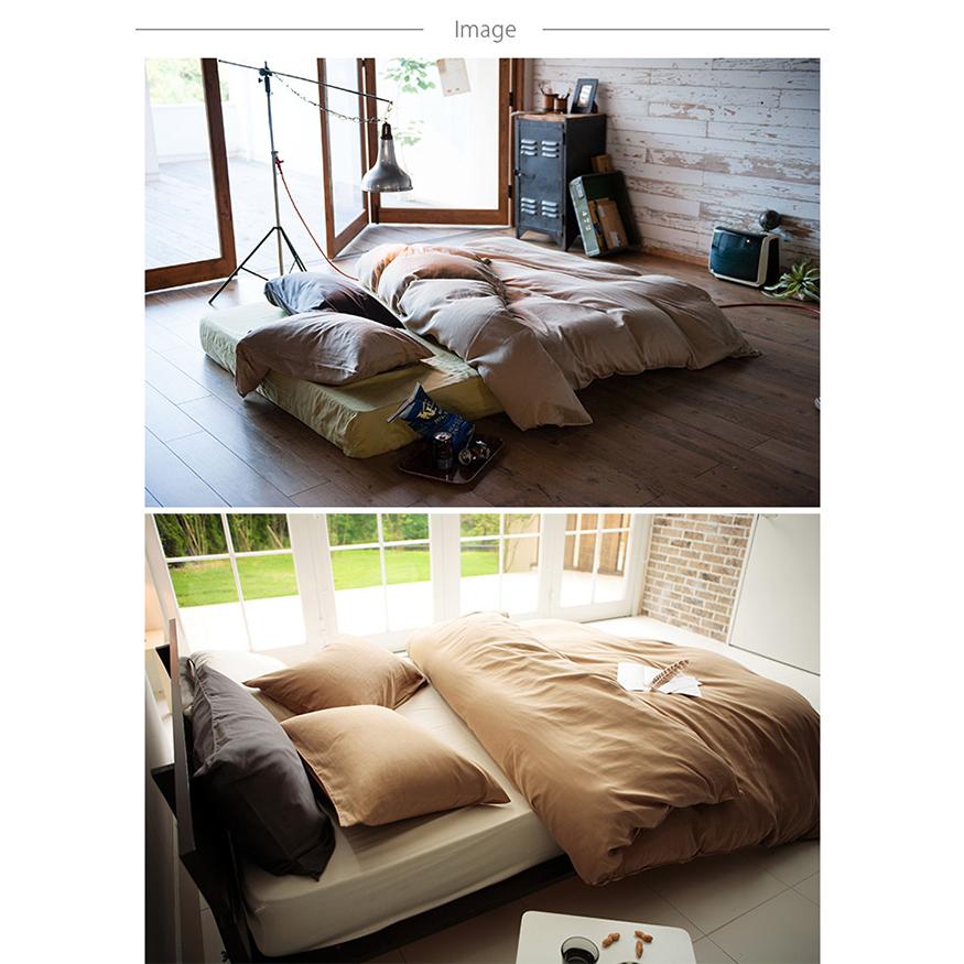 ファブザホームふんわりダブルガーゼ　サラサ　インディゴ　コンフォーターカバーD Fab the Home Double Gauze ダブルガーゼ コンフォーターカバーS