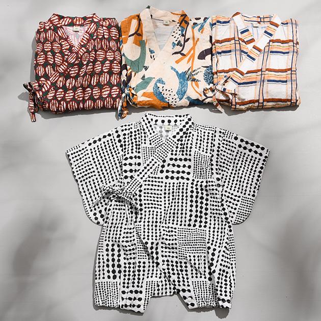 甚平 ロンパース ベビー服 夏 OCEAN&GROUND オーシャンアンドグラウンド 甚平ロンパス :mka-5202:オシャレな収納 こどもと暮らし 通販 甚平ドレス80 グリーンボタン
