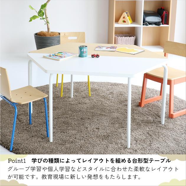 学習デスク テーブル 台形型 子ども PLETO プレト Unit Table 1200 【ノベルティ対象外】_5