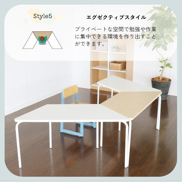 学習デスク テーブル 台形型 子ども PLETO プレト Unit Table 1200 【ノベルティ対象外】_10