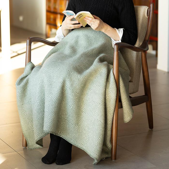 【美品】北欧　KLIPPAN / クリッパン / コットンハーフブランケット KLIPPAN/クリッパン シュニールコットン ハーフブランケット