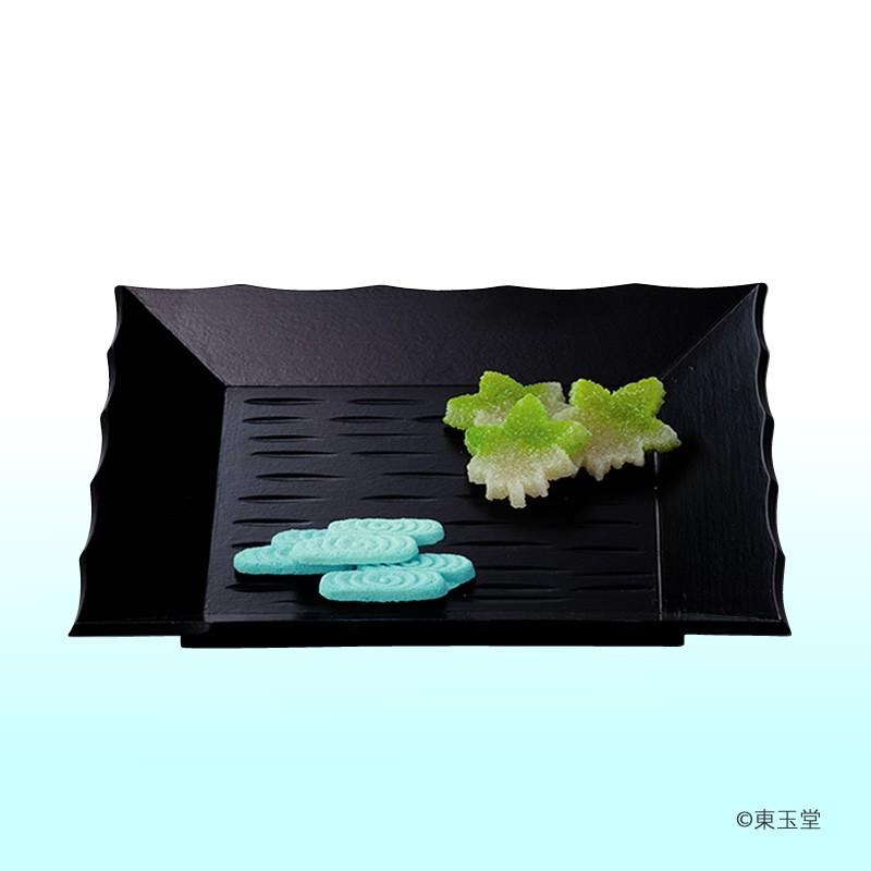 干菓子器 さざ波盆 表千家 而妙斎好写(22角×H3cm） : お茶道具東玉堂