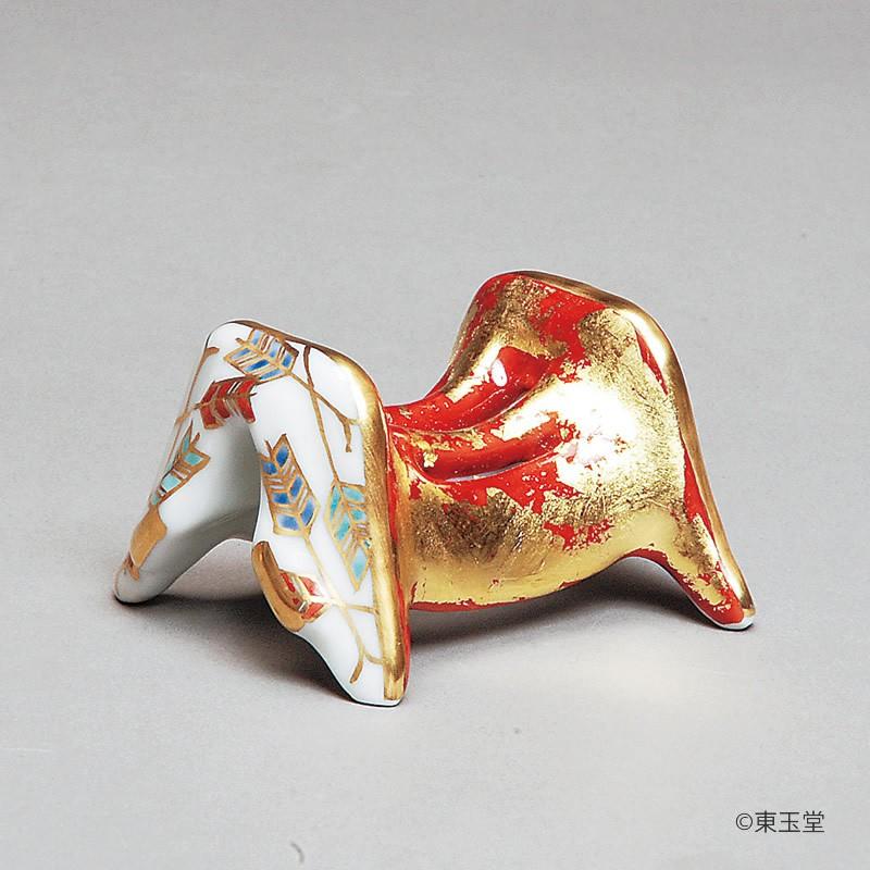 色絵 朝顔蓋置 平安 高野昭阿弥 茶道具 共箱 【公式通販】