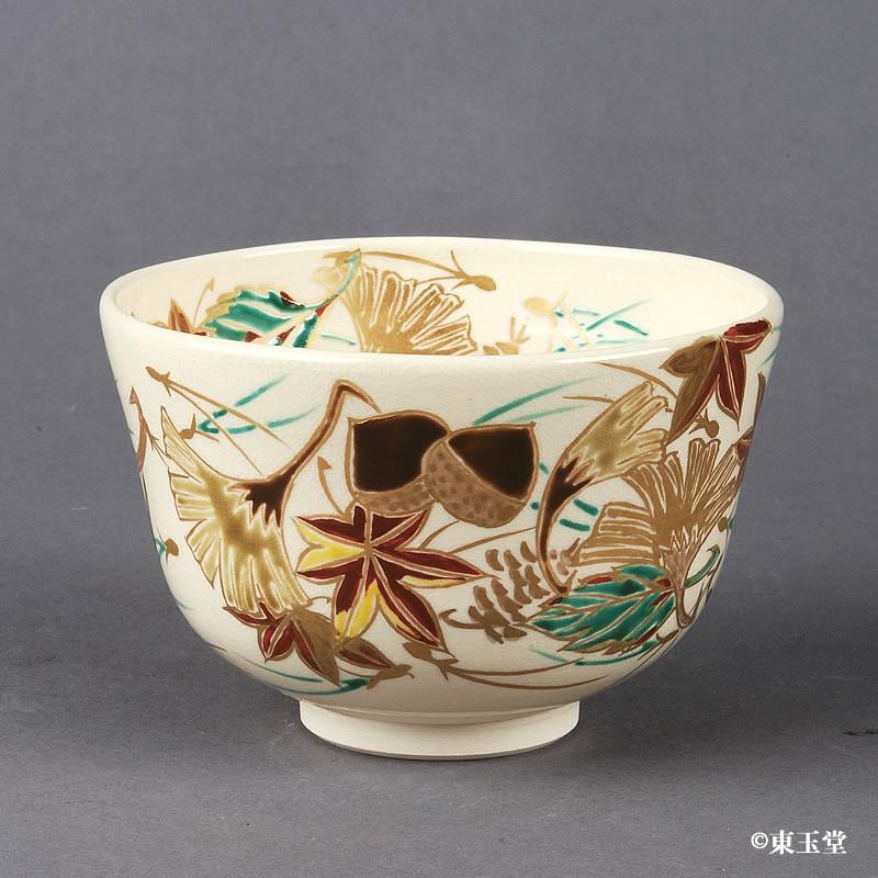 茶碗  仁清　吹寄　加藤如水作　（桐箱入）