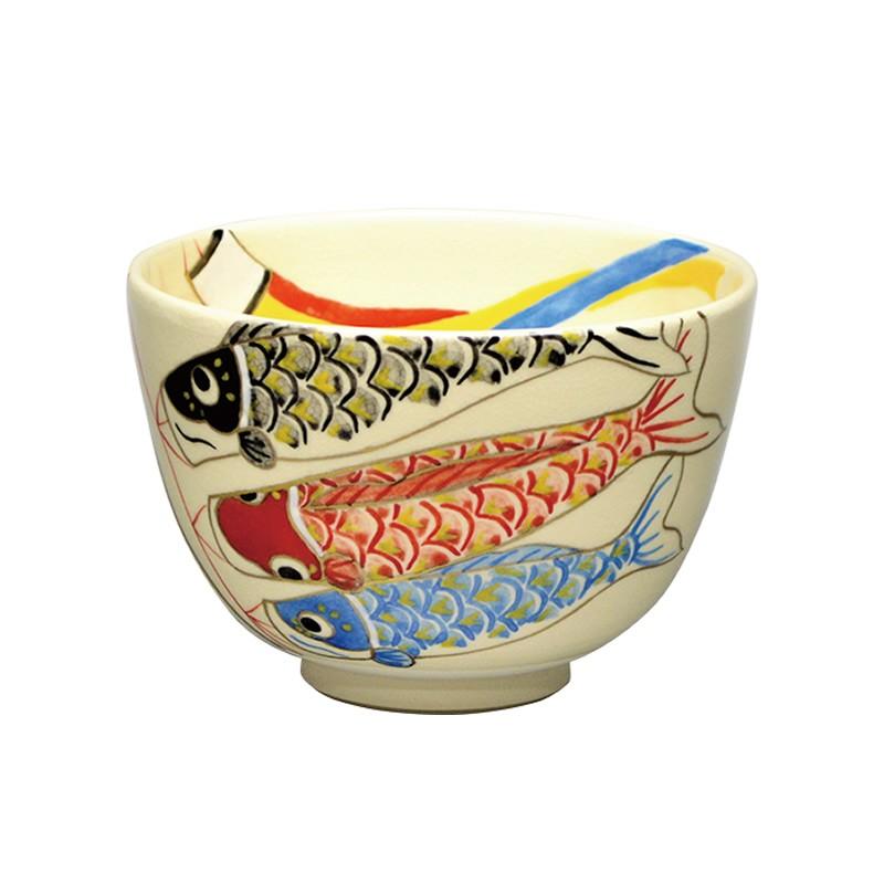 茶碗 仁清 鯉のぼり 水出宋絢作 （化粧箱） : お茶道具東玉堂 ヤフー店