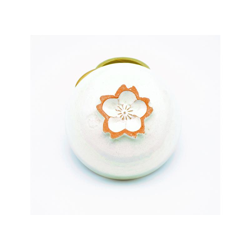 茶碗 粉引三島 桜高台 清和窯 （化粧箱） : お茶道具東玉堂 ヤフー店