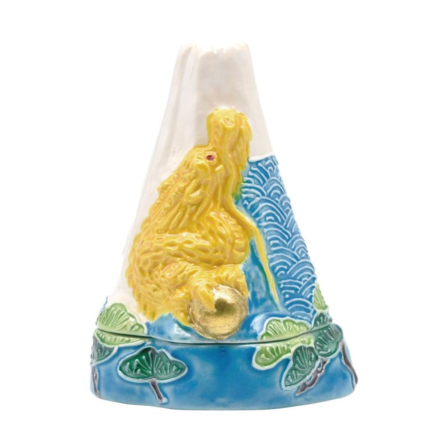 中村翠嵐 古代黄交趾 小判龍香合 【公式通販】