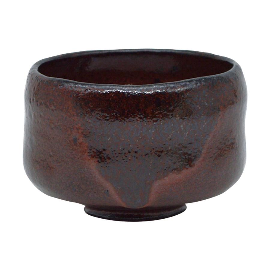 美術品・アンティーク・コレクション 茶道赤楽茶碗 昭楽 富士山の絵 共
