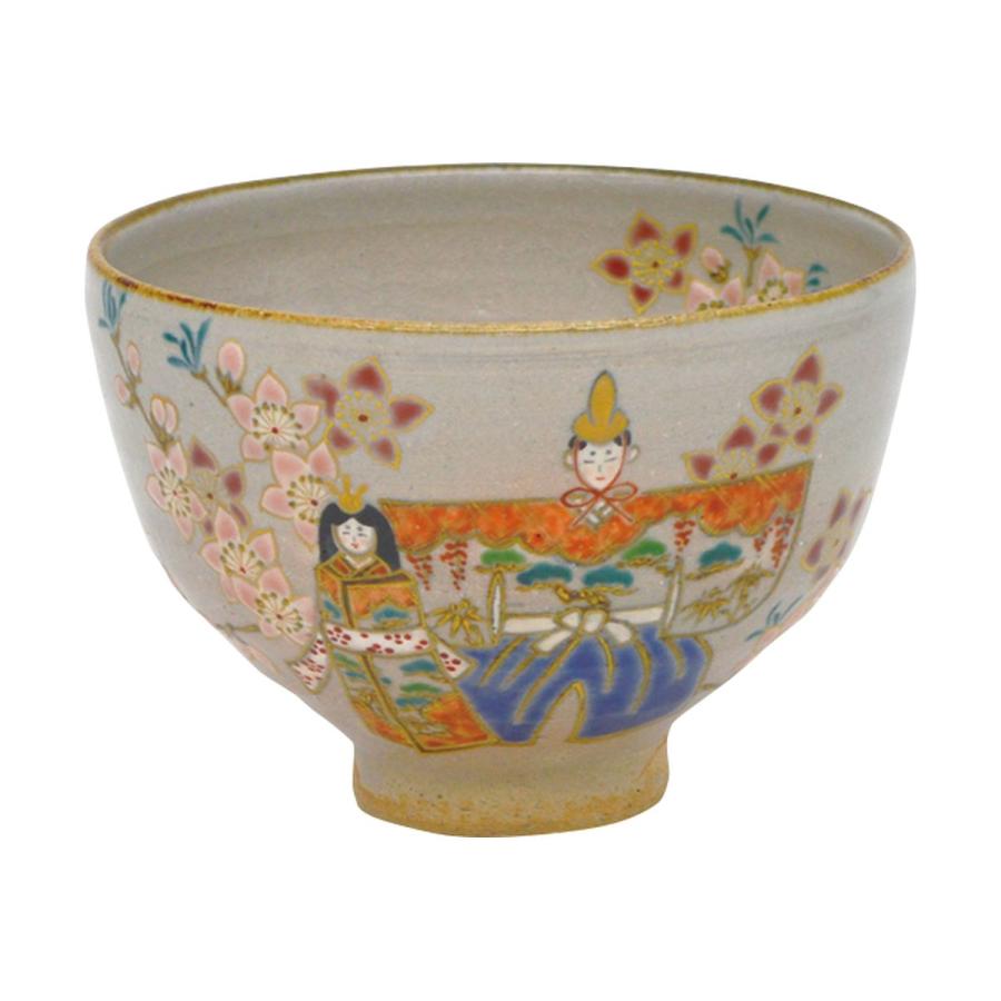 乾山写 立雛茶碗 京焼 南口閑粋造 乾山立雛茶碗（共箱） 茶道 抹茶