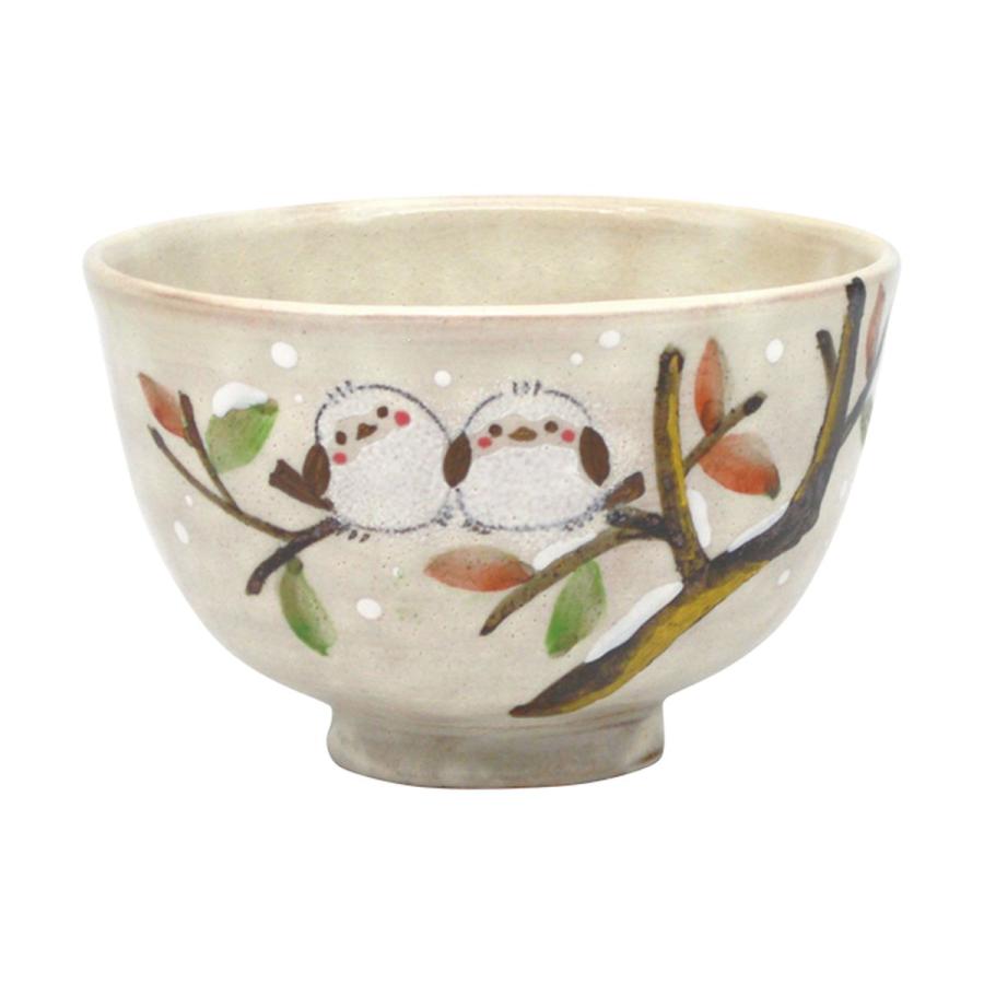 茶碗 粉引 シマエナガ 清和窯作（化粧箱） : お茶道具東玉堂 ヤフー店