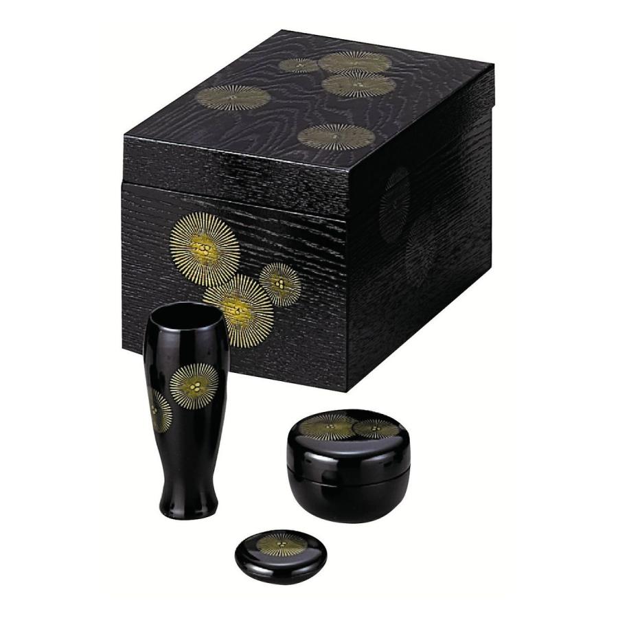 Ｓ２１４　茶箱　『溜塗』『利休形』『茶筅　振出　香合　茶巾筒』　茶道具 S214 茶箱 『溜塗』『利休形』『茶筅 振出 香合 茶巾筒