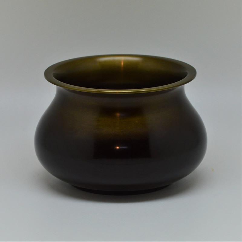 唐銅建水 伝来型 大きさ：直径約13.1x7.5cm（口部分 直径13.6cm