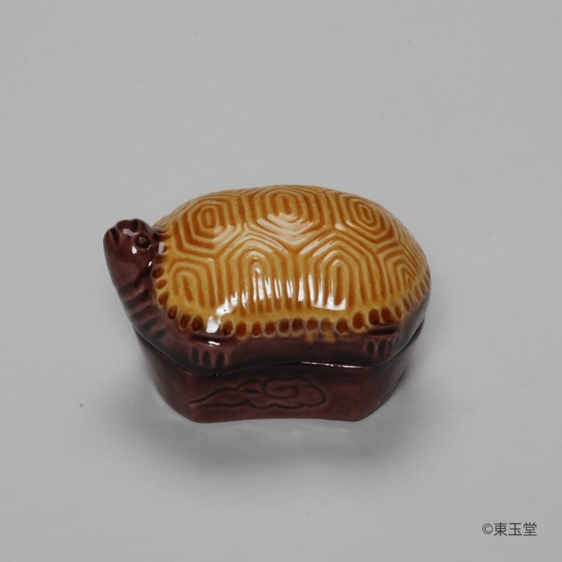 香合　交趾　分銅亀　横石嘉助作 香合 分銅 亀 横石嘉助作 （桐箱入） : お茶道具東玉堂 ヤフー店