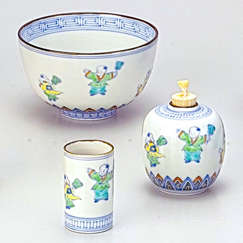 利休茶箱と屋器　三点セット 茶道具 茶箱セット 茶箱8点セット 花点前 利休茶箱 花形盆 陶器