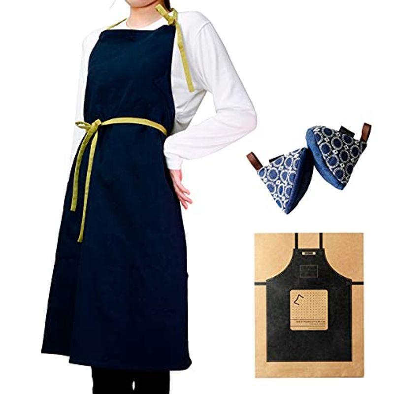 カフェ風 エプロン 料理がたのしくなる三角鍋つかみ ミトン 2コ付き 母の日 ギフト プレゼント おしゃれ チャコールグレー Ekocqqetay Greatlocalfoods Com
